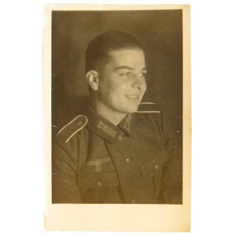 Photo dun soldat allemand. 1942 fantassin en uniforme sur le terrain. Espenlaub militaria